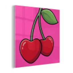 Kers - Roze - Fruit plexiglas 5mm klein -z3d