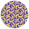 Bananen - Bladeren - Paars Wandcirkel plexiglas klein 852 -3d