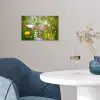 Bloemen - Natuur - Groen - Gras - Paars - Wit poster papier klein -sfeer3