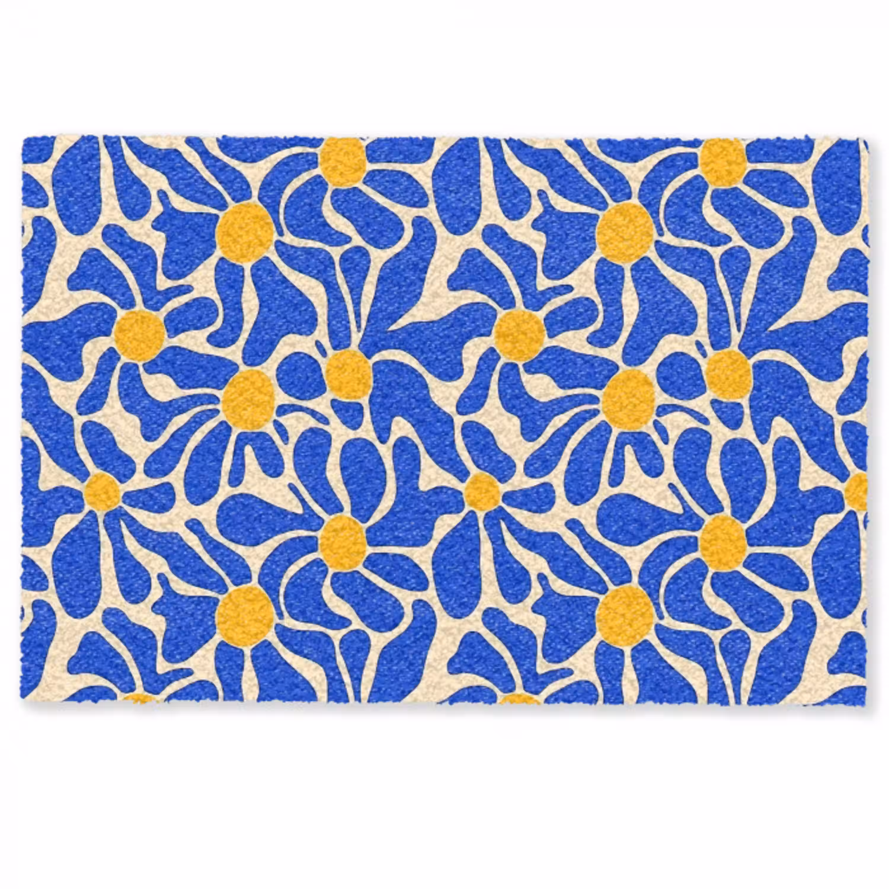 Abstract - Bloem - Blauw Deurmat klein 898 -zkaufland3d