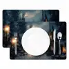 Winterdorp - Sneeuw - Donker Placemat vinyl groot -zzsfeer2_Kitchenyeah-website
