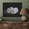 Sushi - Delfts blauw - Rijst - Vis - Elegant PET vilt klein -sfeer2