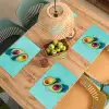 Avocado - Groen - Pit - Schaduw Placemat vinyl groot -zzsfeer5_Kitchenyeah-website