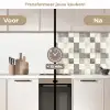 Patroon - Dambord - Houtnerf keuken achterwand 2 middel 871 -voor-na2_NL