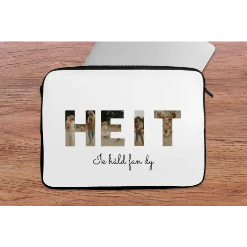 Heit - Lettercollage laptophoes neopreen klein -tafel