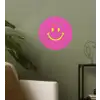 Smiley - Vrolijk - Roze Wandcirkel behangsticker klein -sfeer2