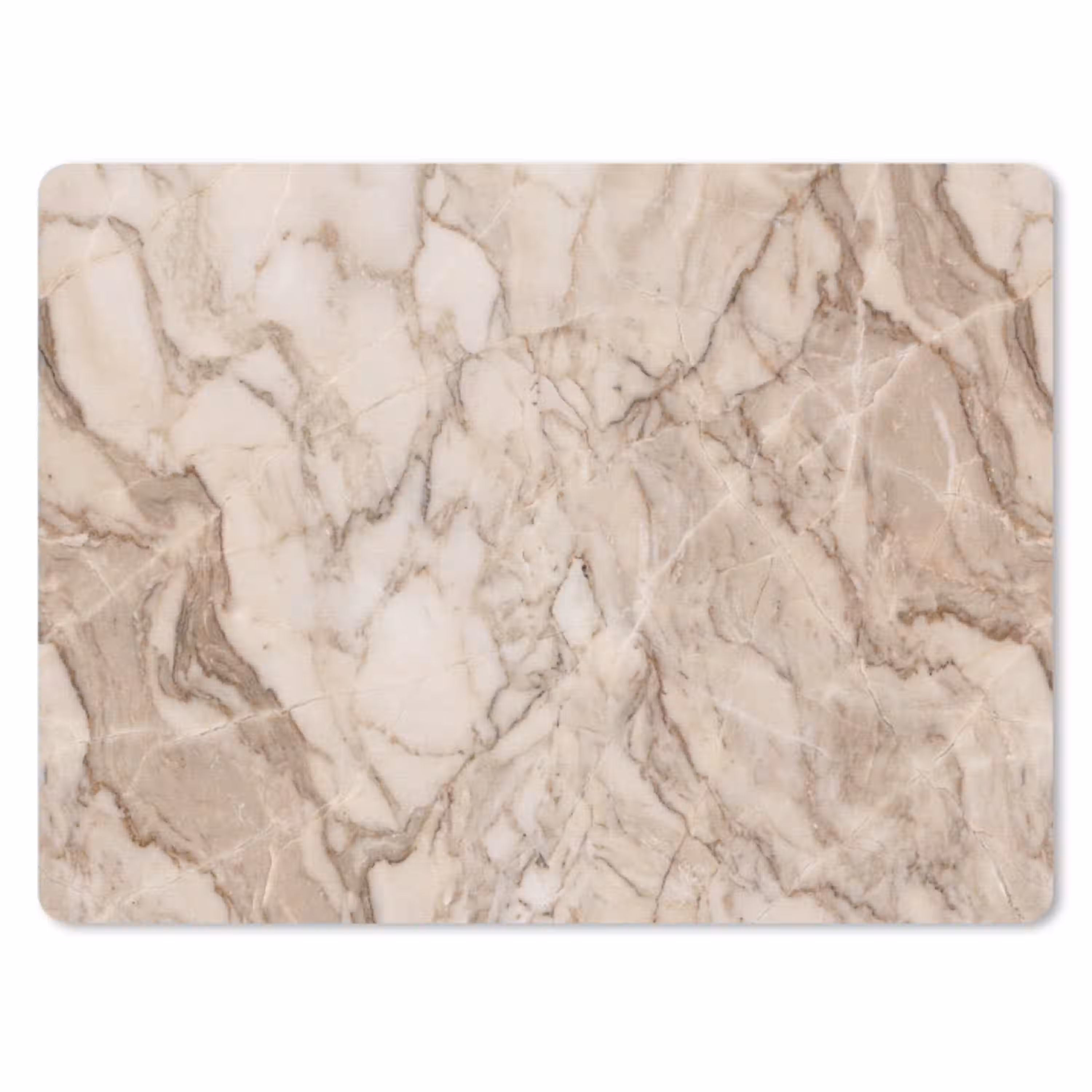 Marmer - Aderen - Textuur - Beige - Modern muismat rubber klein -3d