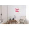 Tekst - Boodschap - Roze Wandcirkel aluminium klein -woonkamer