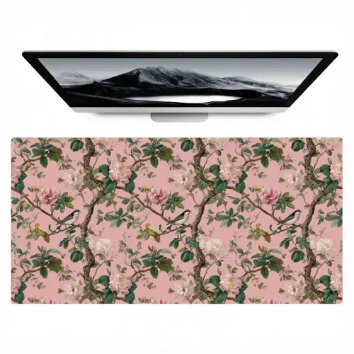 Pioenrozen - Botanisch - Vogel Muismat XXL klein 681 -zzz3d
