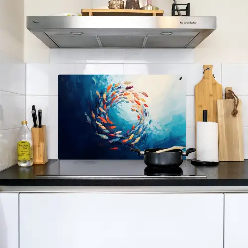 Zee - Vissen - Kleurrijk - Dynamisch Inductie beschemer met haakjes klein -sfeer2