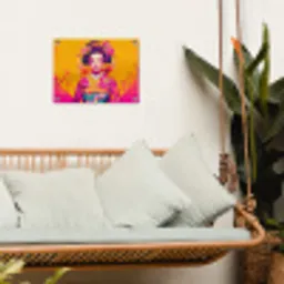 Bloemen - Vrouw - Kimono - Roze tuinposter los doek klein -sfeer7