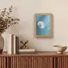 Paardenbloem - Wind - Blauw Light Box met kabel (Tafellamp) klein -sfeer2