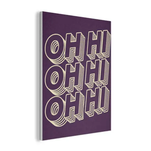 Oh hi - Paars - 3D PET vilt klein -3d