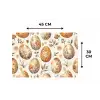 Paaseieren - Bruin - Bloemen Placemat vinyl groot -specs