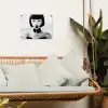 Vrouw - Lolly - Zwart - Wit tuinposter los doek klein -sfeer7