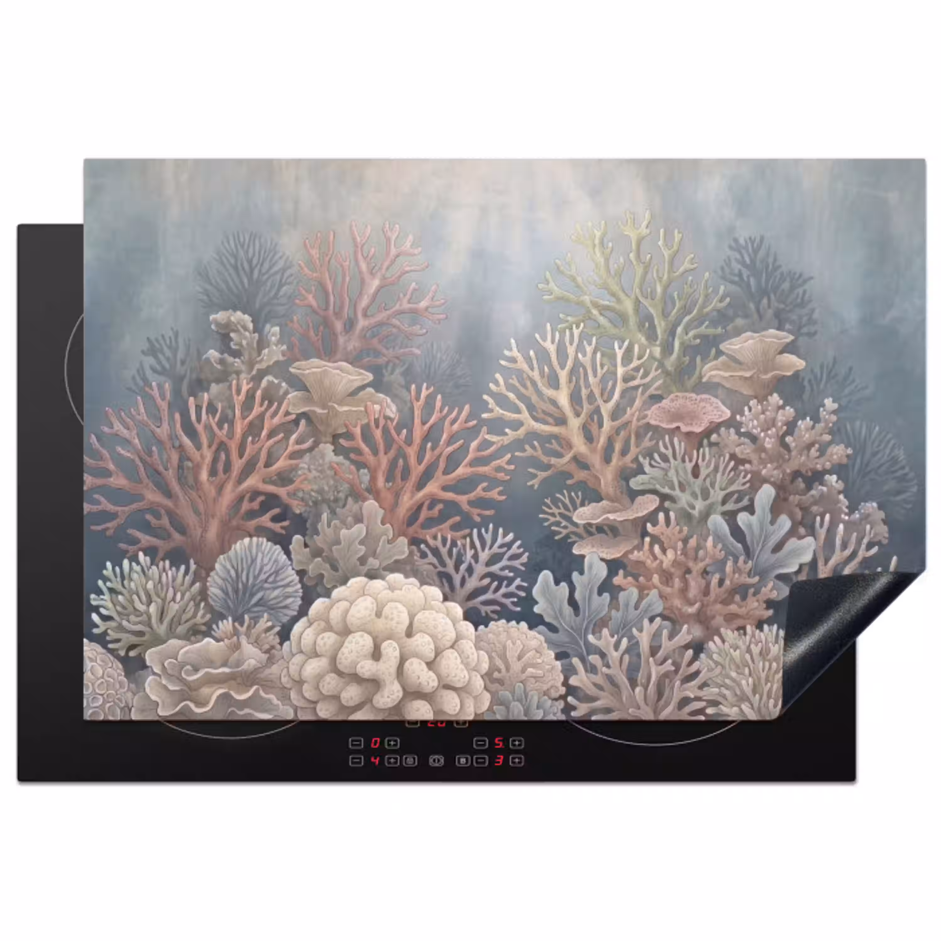 Koraal - Zeeleven - Onderwater - Illustratie - Natuur Inductie beschermer vinyl 3mm klein -3d