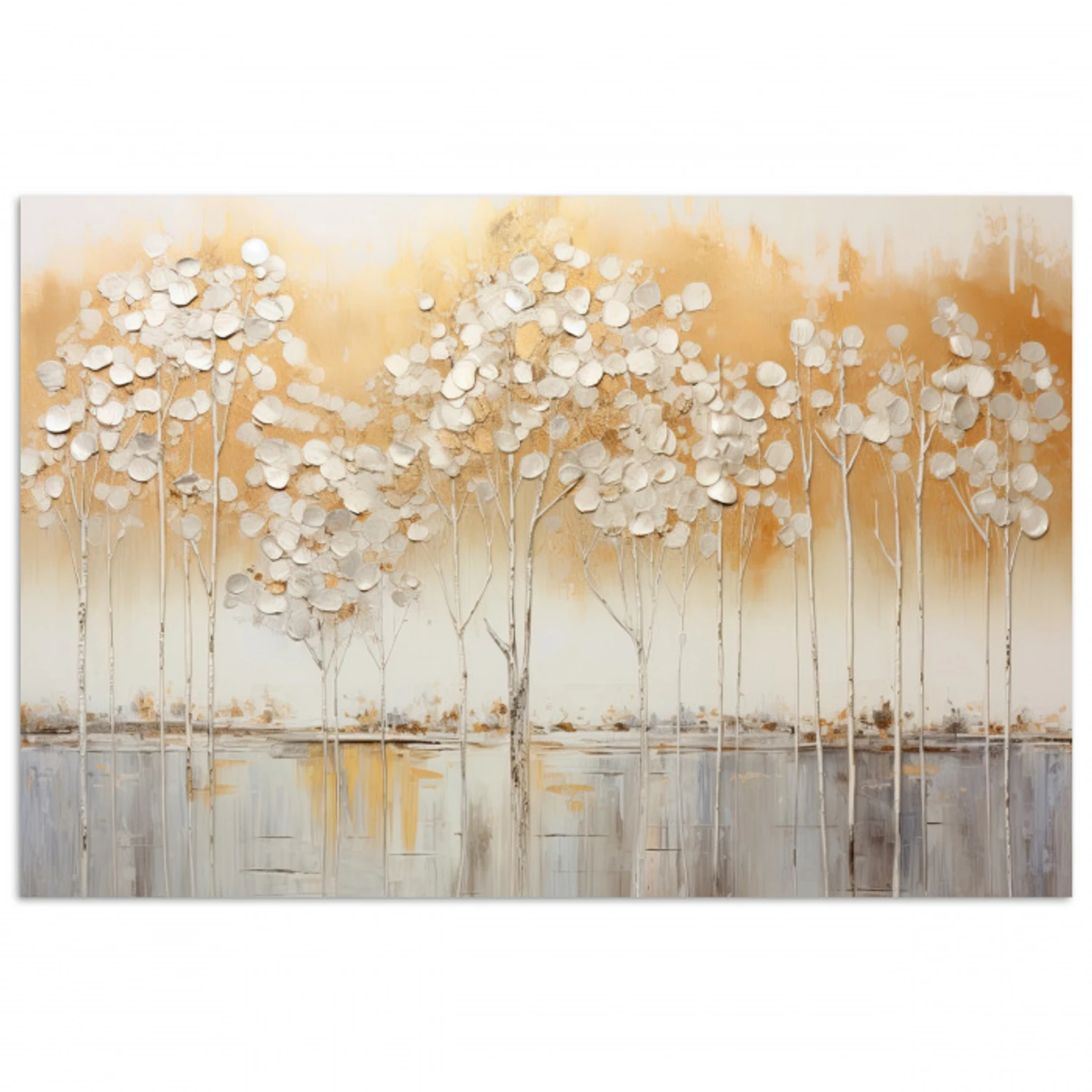 Bomen - Kunst - Acryl - Natuur poster papier klein -3d