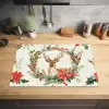 Kerstkrans - Hert - Hulst - Rood Inductie beschermer vinyl 3mm klein -sfeer5