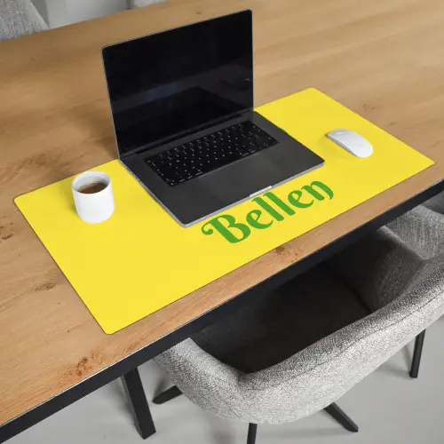 Mij niet bellen - Telefoon - Geel Muismat XXL klein -sfeer1