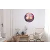 Eiffeltoren - Parijs - Roze Wandcirkel aluminium klein -woonkamer