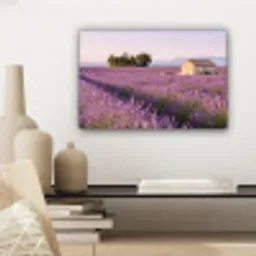 Lavendel - Landschap - Sereen - Paars canvas 2cm klein -sfeer6