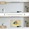 Kleurrijk - Vis - Schubben - Illustratie keuken achterwand spatscherm klein -voor_na_NL
