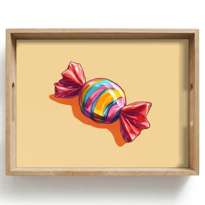 Geel - Snoep - Kleur Dienblad Rechthoek middel -z3d_shopping