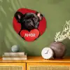 Amor - Hond  - Hartje - Rood Wandcirkel Organisch Forex 3mm klein -sfeer2