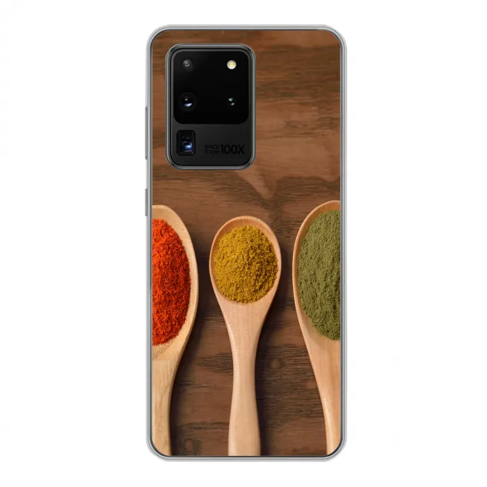 Pollepel - Kruiden - Eten - Specerijen - Tafel Telefoonhoesje Samsung Galaxy S20 Ultra klein -3d