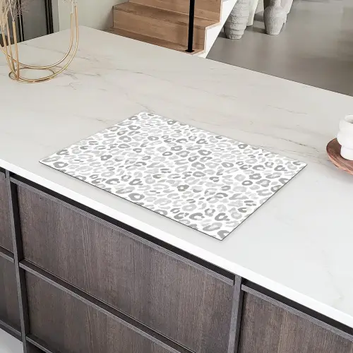 Luipaard - Motief - Grijs Inductie beschermer vinyl 3mm klein 276 -sfeer8