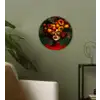 Vrouw - Vruchten - Papaja - Ananas Wandcirkel plexiglas klein -sfeer3