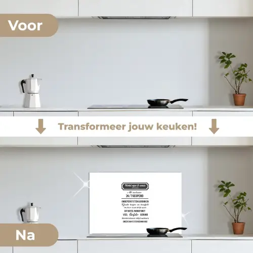 Hotel opa & oma - Spreuken - Opa - Quotes - Oma keuken achterwand spatscherm klein -voor_na_NL