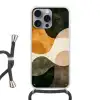 Vormen - Okergeel - Abstract Hoesje iPhone 16 Pro Max met koord klein -3d