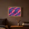 Bliksem - Wolken - Kleurenrijk Light Box met batterij (Wandlamp) middel 907 -sfeer4