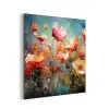 Bloemen - Watercolor - Kunst - Botanisch - Natuur aluminium wit klein -3d