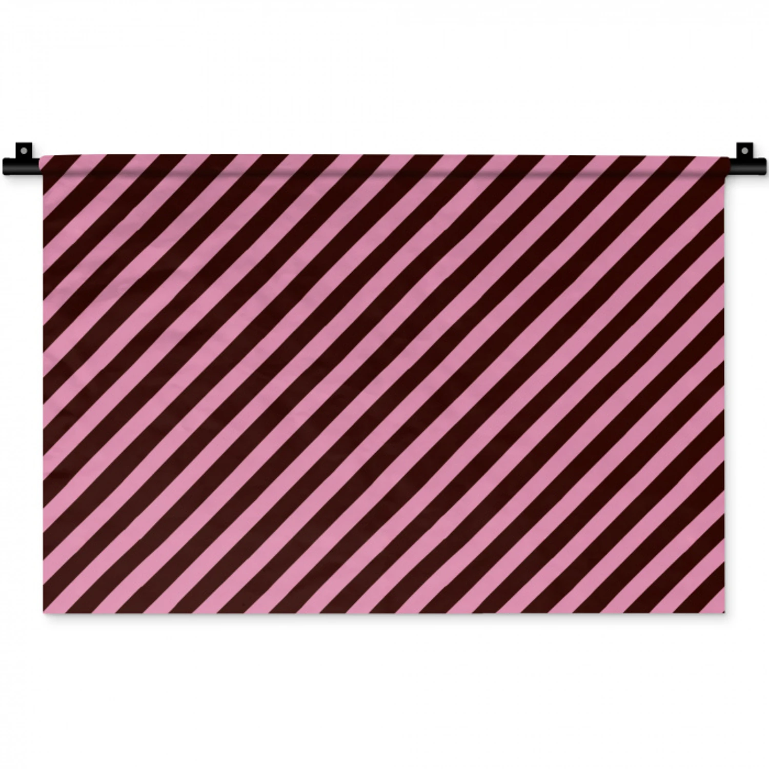 Strepen - Roze - Bruin Wandkleed katoen klein 269 -zz3d