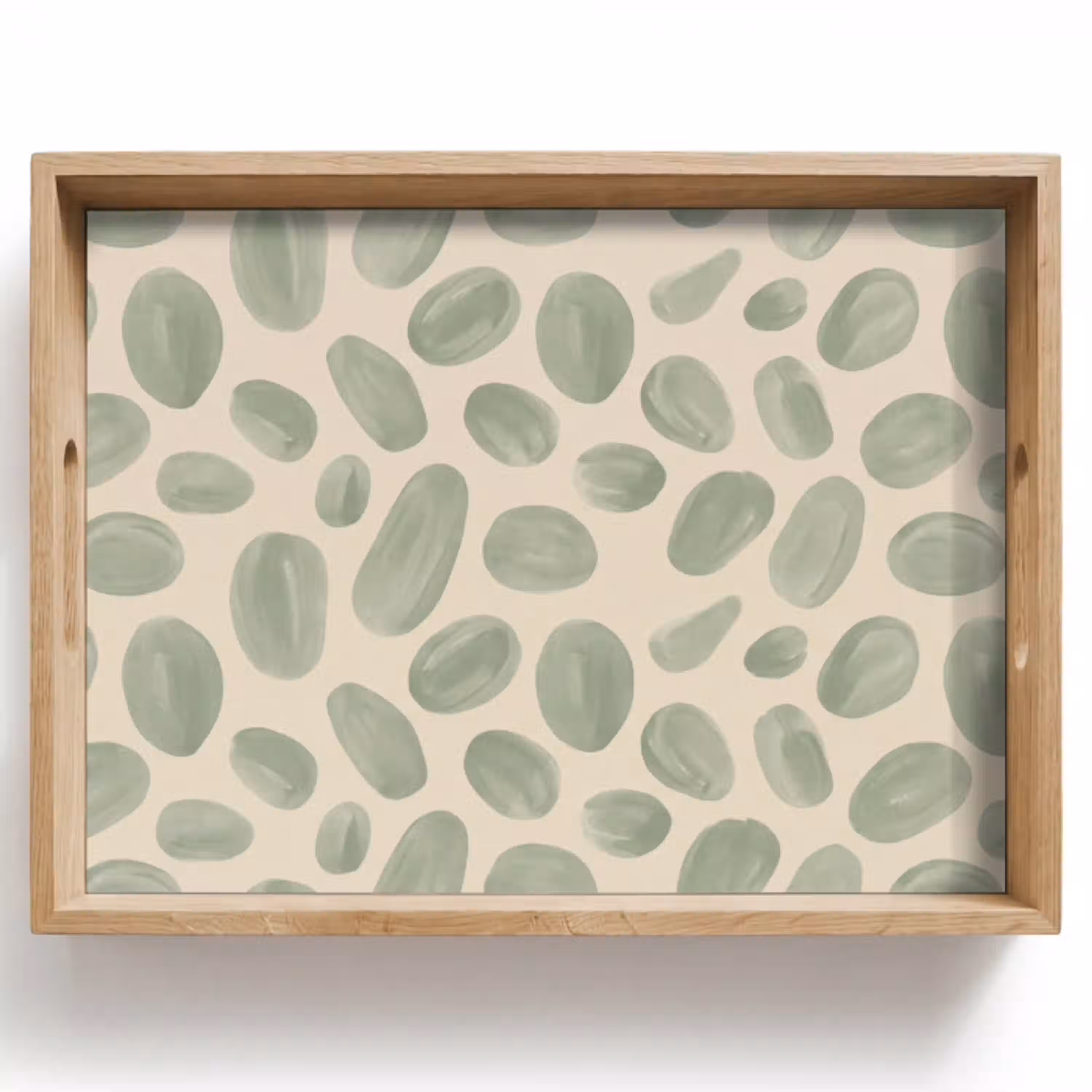 Abstract - Patroon - Organisch - Groen - Modern Dienblad Rechthoek middel -z3d_shopping