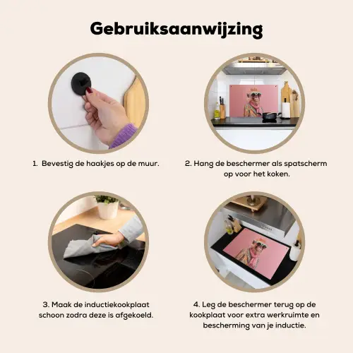 Sjaal - Aap - Zonnebril - Jasje Inductie beschemer met haakjes klein -ky-gebruik-nl