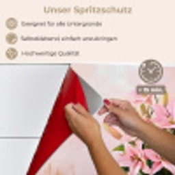 Vaas - Bloemen - Roze keuken achterwand spatscherm klein -spatscherm_DE
