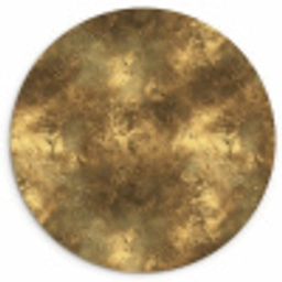 Antiek - Metaallook - Goud Wandcirkel kunststof plaat 5mm dik klein 188 -3d
