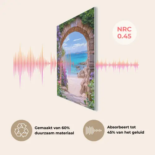 Doorkijk - Poort - Zee - Strand - Rotsen PET vilt klein -USP_NL