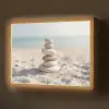 Stenen - Stapel - Zand - Zee Light Box met batterij (Wandlamp) middel -z3d_website