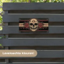 Schedel - Rozen - Gotisch tuinposter los doek klein -sfeer3