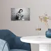 Chic - Vrouw - Zwart - Wit poster papier klein -sfeer3