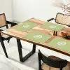 Kiwi - Lijntekening - Minimalistisch - Groen Placemat vinyl groot -zzsfeer4_Kitchenyeah-website