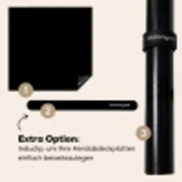Effen Zwart Inductie beschermer vinyl 3mm middel -zzzzzzz-induclip_DE