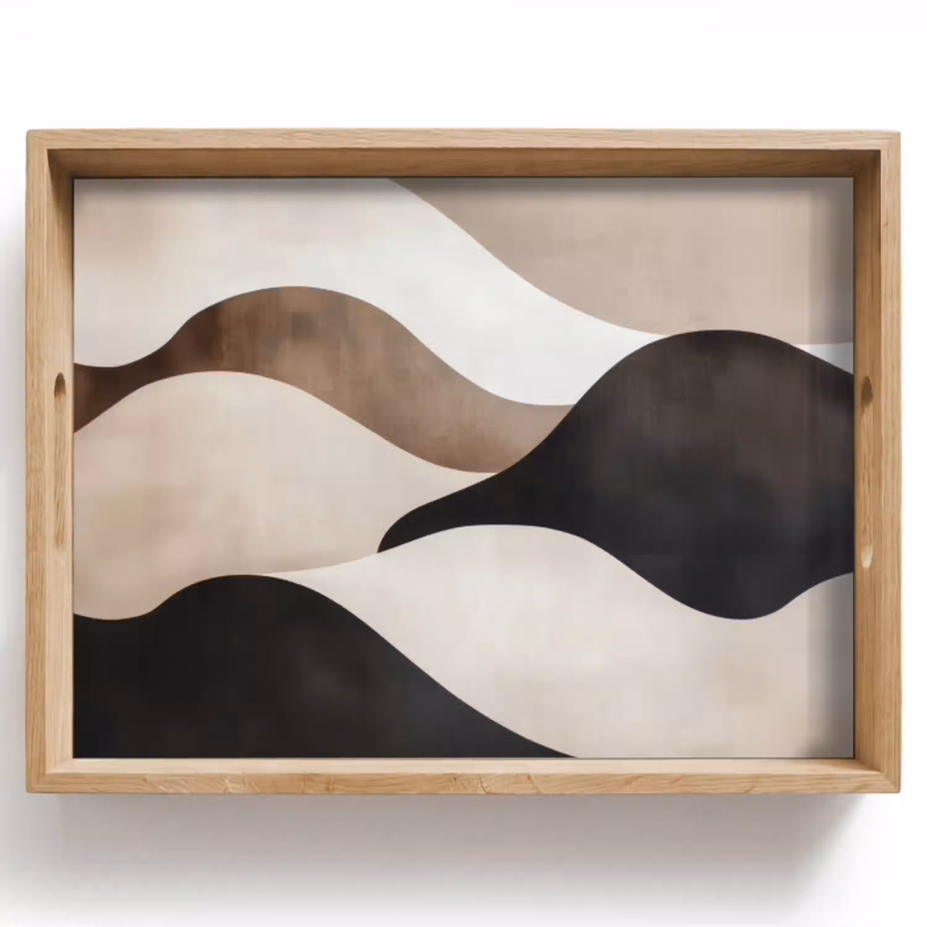 Golven - Abstract - Beige Dienblad Rechthoek middel -z3d_shopping