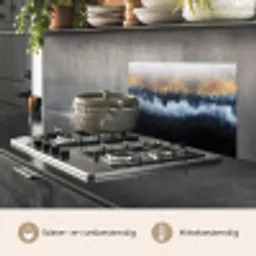 Abstract - Goud - Luxe - Blauw keuken achterwand spatscherm klein -usp_NL