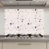 Terrazzo -  Patroon - Zacht - Zwart - Wit keuken achterwand spatscherm klein 900 -3d_website