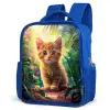 Kees kitten Kinderrugzak - Blauw middel -schuin